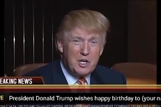 personalized happy birthday wish from president donald trump