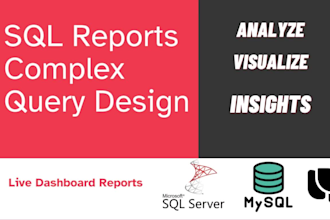 design complex sql query and report for any database server