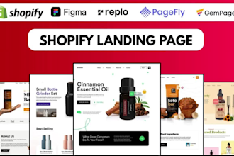 convert figma to shopify landing page using pagefly, replo or gempages