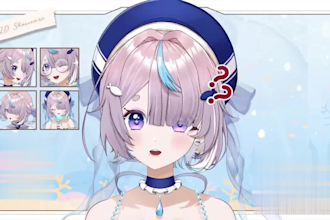 draw live 2d vtuber model, live 2d rigging, vtuber model, vtuber commission