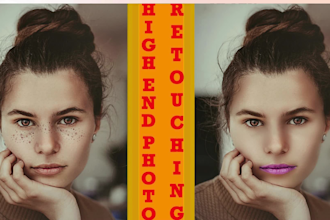 do high end portrait photo retouch professionally