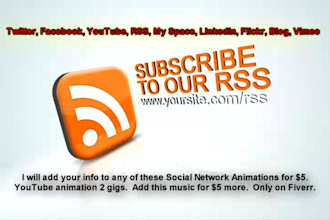 add your info to any Social Media Animation