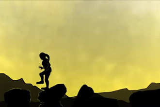 create silhouette animation shadow black and white video 2d animation video