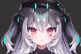 draw and rig 2d vtuber model anime vtuber model 2d vtuber avatar 2d vtuber rig