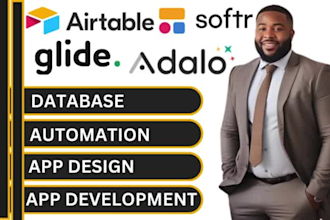design airtable softr glide adalo apps with automation and clean ui