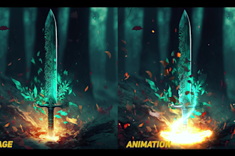 animate and loop ai generator art or your 2d character