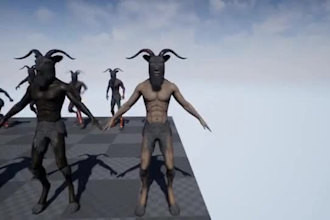 3d demon model,epic skeleton rig,unreal engine 5,niagara system,vfx, pbr texture