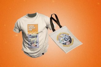 design character illustrations for your apparel and merchandise