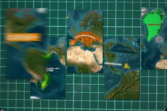 create engaging map animations for shorts, tiktok or reels