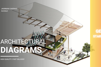 design detailed axonometric diagrams for architectural projects