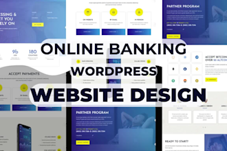 design a professional finance and banking website secured online banking website