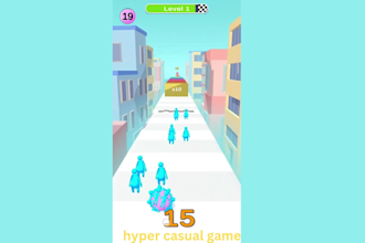 develop hyper casual game, 3d unity game development, 3d multiplayer game,