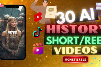 create viral faceless ai history youtube short videos and instagram reels