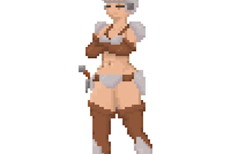 do a pixel art character with their basic animations
