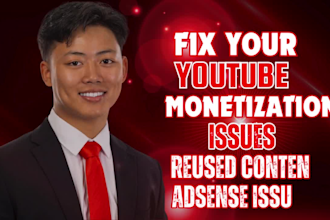 fix youtube monetization issues copyright and adsense problem reused content