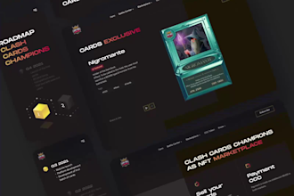 create increable design nft crypto webpage or app
