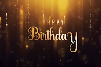 create a personalized happy birthday video with your name and photo