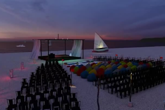 do stage design, concert and event 3d visualize