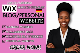 wix store blog personal website design wix booking website landing page redesign