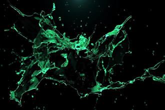 make liquid splash logo animation