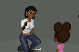 create a 3d character model for games or film