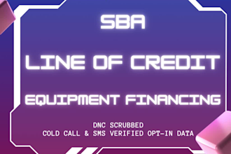generate sba line of credit and equipment financing leads for you