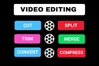 professionally edit, cut, split, compress, convert, merge videos