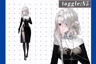 design and rig live2d vtuber model vtuber rigging anime avatar for vtube studio