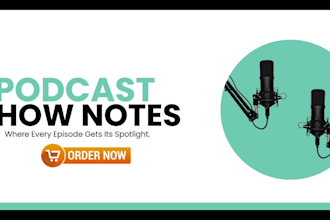prepare SEO optimized, polished podcast show notes for you
