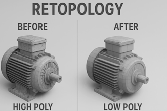 do retopology and uv mapping for your 3d model, including 3d scan retopology