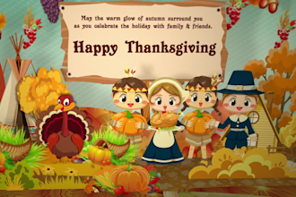 create thanksgiving funny video greeting card