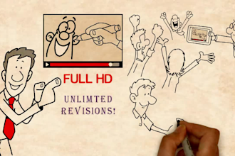 create a coffeeboard animated doodle video