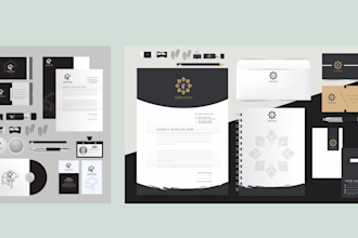 design modern minimalist logo and corporate brand identity style guide