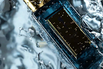 3d perfume animation product commercials, 3d perfume bottle design