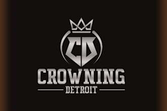 design modern clothing, monogram, crown, jewelry logo