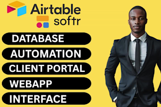 be your airtable database automation expert softr client portal webapp