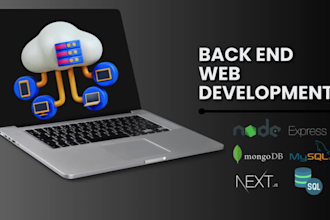 develop node js backend, rest API, and API integration