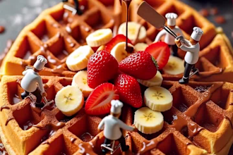 do 3d miniature ai food videography, ai food photography, ai midjourney art