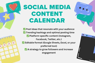 create your social media content calendar