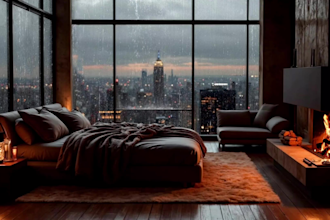create cozy ambient relaxing rain video for youtube channel
