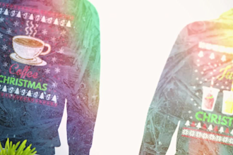 create trendy christmas tshirt design and custom christmas illustration