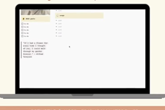create custom notion template, notio study habit tracker, notion workflow