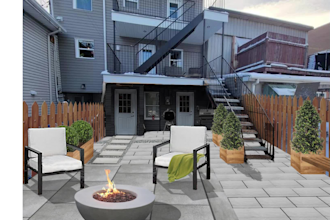 design your garden, landscape, backyard, terrace, 3d render
