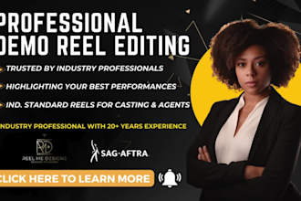 edit your actor demo reel or video portfolio professionally