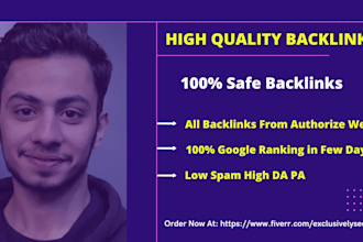 make high quality dofollow backlinks for best seo
