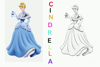 convert any photo into colouring page ,design colouring book