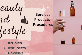 publish guest posts on skincare and lifestyle blogs