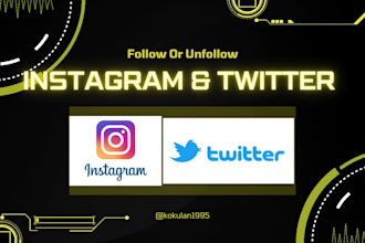 unfollow your instagram and twitter followings manually