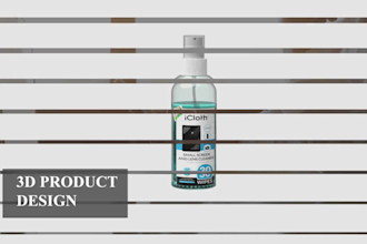 product design, 3d modeling and 3d realistic rendering