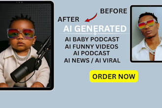 create baby podcast video, ai baby podcast